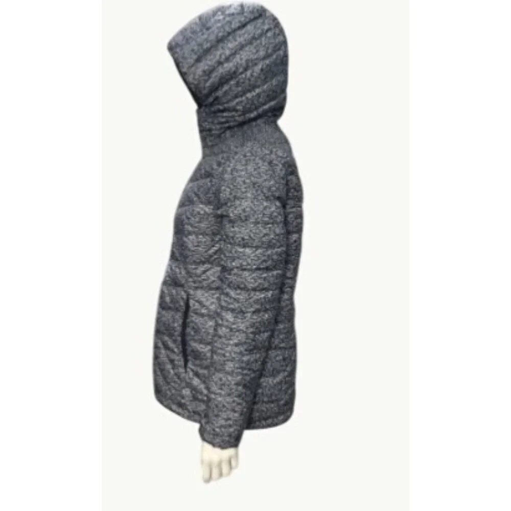 CCC Lole Reversible Hooded Puffer Jacket Black Gray Full Front Zipper - Picture 5 of 8